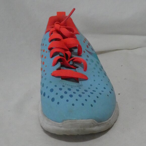 NIKE | 6.5Y | Nike Free 5.0 Turquoise Blue & Neon Orange Sneakers - Gym - Shoe - Picture 8 of 14